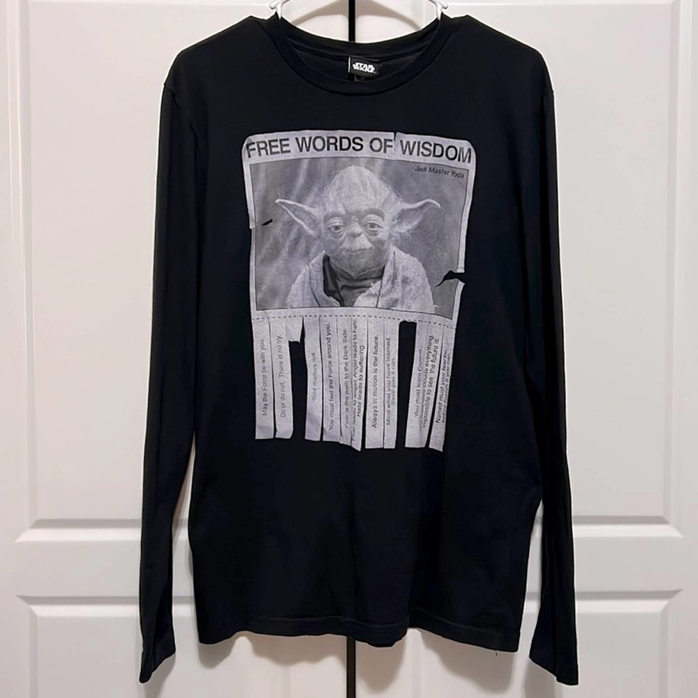 Yoda Star Wars Graphic Long Sleeve T-shirt Sz M